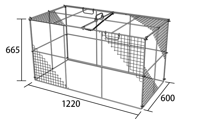 ジャンボメッシュ折りたたみ式 AC480｜ネット製ゴミステーション【住まいる通販】