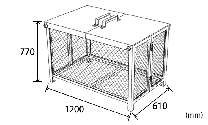 ゴミステーションGM-120N（W1200×D610×H770）